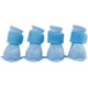 thumbnail image 2 of Zapatos para perros Protector de patas Cubierta de lluvia de goma Botas de lluvia antideslizantes de goma impermeables para cachorros de gatos pequeños y medianos 4 piezas Azul (M) JM, 2 of 5