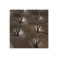 thumbnail image 2 of Henley 50 inch Wide Traditional Rectangle Tufted Ottoman Bench in Distressed Brown Bonded Leather, 2 of 6