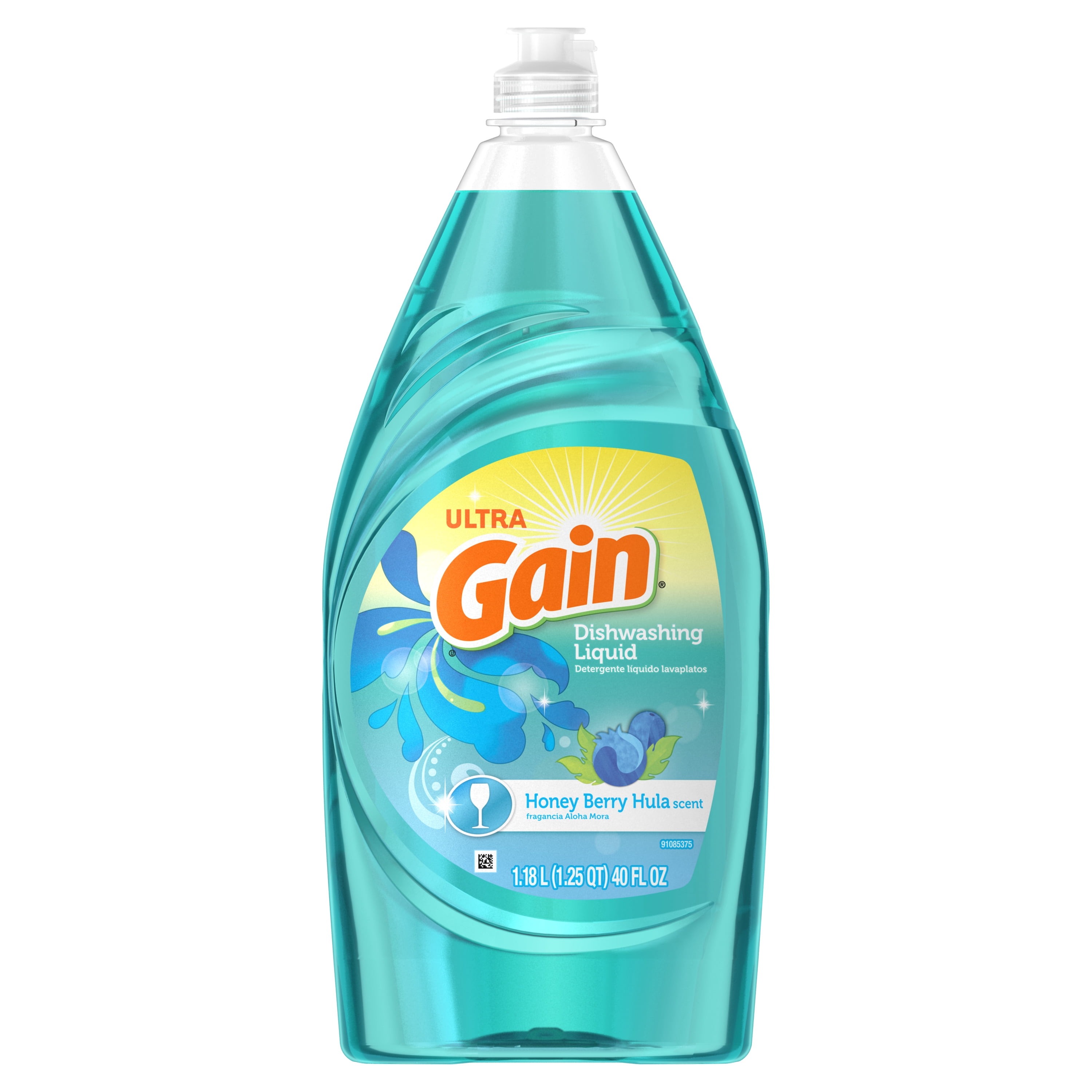 Gain Ultra Bleach Alternative Dishwashing Liquid, Honeyberry Hula, 40