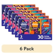 (6 pack) Kleenex On-The-Go Facial Tissues, 3 On-The-Go Packs, 10 Tissues per Pack, 3-Ply