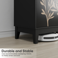 thumbnail image 7 of Algherohein Modern Carved Buffet Cabinet,Kitchen Storage Cabinets,Black, 7 of 7