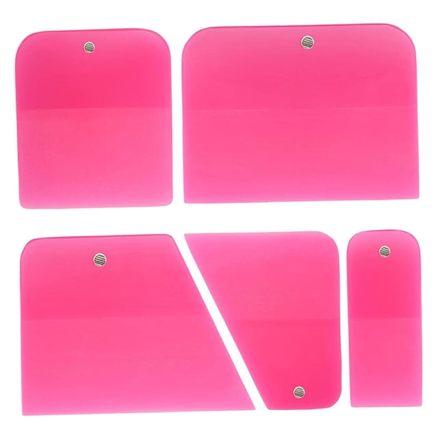 5 escurridores genéricos PPF, herramientas para tintado de ventanas, herramienta para película de coche, escurridores de TPU fáciles de usar para Rosa