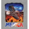 thumbnail image 2 of Americana 'Merica Eagle Adult Heather Gray Long Sleeve Hoodie-Medium, 2 of 3