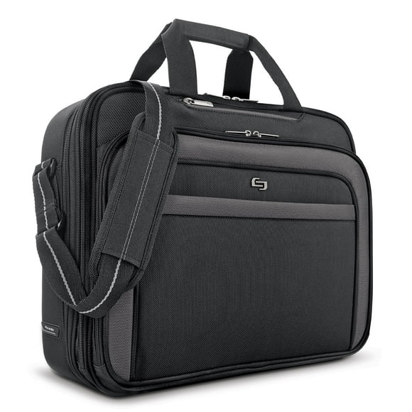 Solo New York Mallette - Sac de Transport pour Ordinateur Portable pour Femmes et Hommes, Mallette pour Voyage et Travail, Poche avant Zippée, Bandoulière Réglable, Convient à un Ordinateur de 17,3 Pouces - Empir