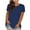 Blue, variant on AherBiu Short Sleeve Tops for Women Basic Tees Crewneck Summer Casual Fitted Comfy Stretch Tshirts