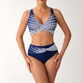 thumbnail image 5 of Traje de baño de dos piezas para mujer, trajes de baño para mujer, traje de baño de dos piezas estampado de cintura alta y a la moda para mujer., 5 of 5