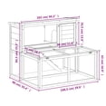 thumbnail image 2 of vidaXL Rabbit Hutch Brown 102x90x84.5 cm Solid Wood Pine, 2 of 5