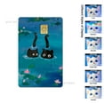 thumbnail image 3 of Cute Black Cat Cartoon PVC Film Skin Sticker for Debit Card Credit Bank Card Sticker Shining Rainbow Stars Love Card Sticker, 3 of 6