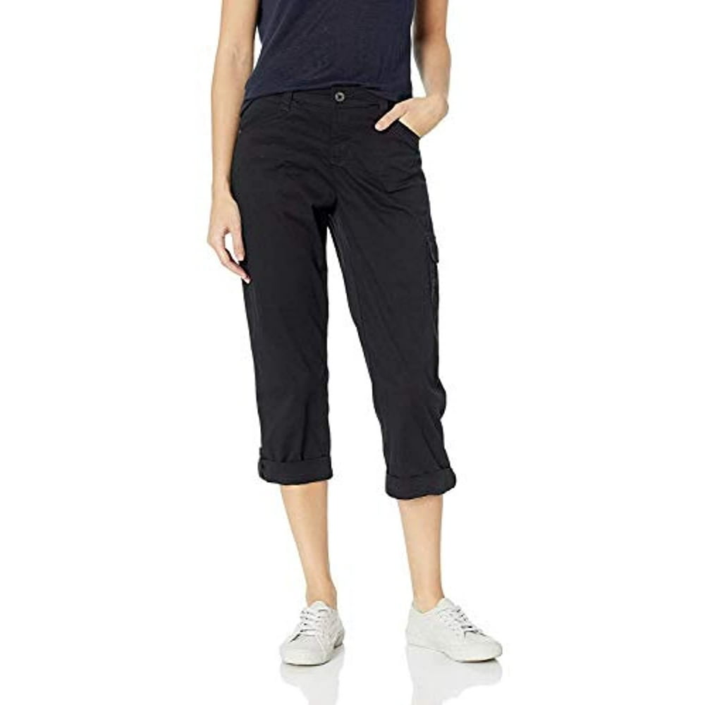 Lee - Lee Women's Flex-to-Go Relaxed Fit Cargo Capri Pant, Black, 6 ...