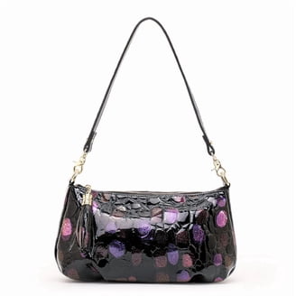 Luxe Rachel Zoe Leather Medium Flap Crossbody Satchel, Black