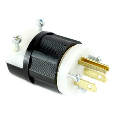 Leviton 05266-00C 3-Wire Straight Blade Groundng Plug, 15 Amp, 18-10 AWG