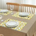 thumbnail image 3 of Yellow Lemon Fruit Slices White Pattern Summer Placemats Table Placemats Set Of 4-Linen Kitchen Washable Placemats Table Mats 11.8"x17.7" Non-Slip Heat Resistant, 3 of 6
