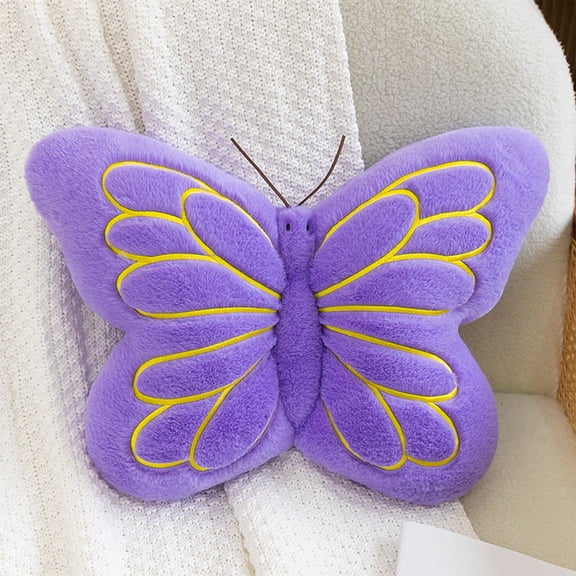 Deeceymbur Christmas Butterfly Decorative Throw Pillow for Sofa Couch Bed Lumbar Support Cushion Office Chair Car Seat
