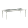 thumbnail image 2 of Sparkling Rectangular Dining Table with Rhinestone Inlay, Silver and Clear, 2 of 7