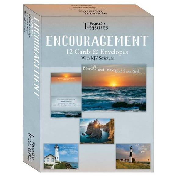 Family Treasures Wholesale 22494X Encouragement Waterscapes Boxed Card, Box of 12