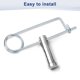 thumbnail image 5 of Uxcell 8-Pack Pin de Seguridad de Chaveta en Forma de Broche, Pines de Acero de Resorte M4x100mm, Sujetadores de Broche de Bloqueo Rápido, Clips Retenedores Pesados, 5 of 7