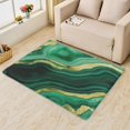 thumbnail image 2 of Marble Rug & Home Decor - Emerald Green and Gold Rugs for Entryway, Front Door Mat Indoor Entrance, Washable Rugs, 2x3 Rug, Non Slip Soft Small Area Rug, Modern Luxury Carpet & Room Decorations Y-&133, 2 of 7