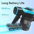 thumbnail image 5 of Homadio Cordless Vacuum Cleaner, 6 in 1 Vacuum Cleaners for Home, 28KPa Stick Vacuum with Anti-Tangle Brush, 45Mins Lightweight Wireless Vacuum Rechargeable for Floors Carpet Pet Hair, 5 of 11