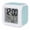 BabyBlue, Sky, variant on Abstract Polka Dot Digital Alarm Clock for Bedrooms,Smart LED Alarm Clock with 7 Color Changing Night Light,Geometric Dotted Stripes Modern Grey Silent Wake Up Clocks for Sleep Study 3.2"x3.2"