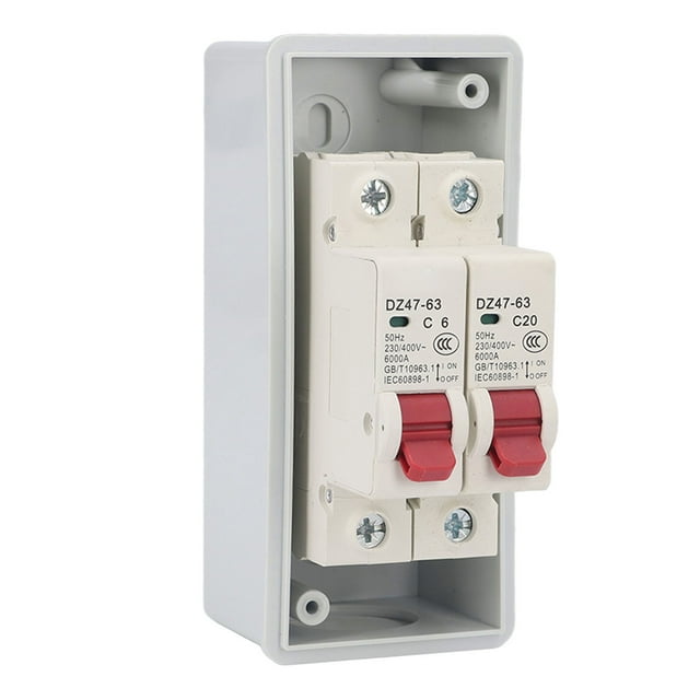 Boîte de Distribution Étanche IP65 Extérieure Boîte de Distribution Étanche 2 Voies MCB Rail DIN Couvercle Transparent Boîte de Disjoncteur de Courant Boîte de Distribution Extérieure