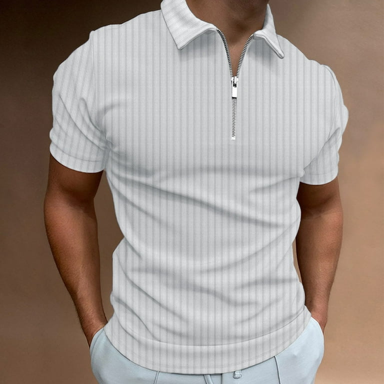 adviicd Grey Magellan Shirts for Men Fashion Mens Polo Shirts Short Sleeve  Summer Cotton Classic Fit Polo Tee Casual Basic Design Fashion Golf T-Shirts  