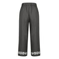 thumbnail image 5 of HongQid Women's Linen Capri Pants with Elastic Waist Petite Summer Beachwear Lightweight Cropped Trousers, 5 of 5