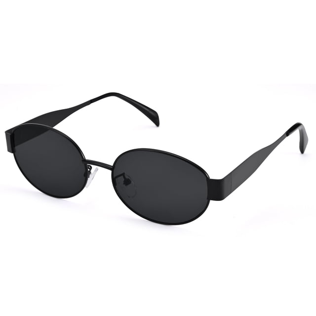 Gafas de Sol Retro Ovaladas DIMENSIP con Montura Dorada para Mujer y Hombre