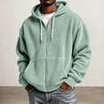thumbnail image 2 of Mens Full Zip Corduroy Hoodies Oversized Long Sleeve Soft Warm Sweatshirt Fall Winter Outerwear With Pockets, 2 of 4