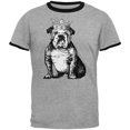 thumbnail image 1 of British Bulldog Crown Mens Ringer T Shirt, 1 of 1