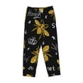 thumbnail image 4 of Haiem Hohey Bee Golden Embroidery Women's Pajama Pants Ultra Lightweight Pjs Bottoms Sleepwear Bottom Pants With Pocket Drawstring-XX-Large, 4 of 9