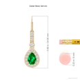 thumbnail image 2 of ANGARA Lab Grown Pear-Shaped Emerald and Diamond Halo Drop Earrings for Women in 14K Yellow Gold (Size-6x4mm) | May Birthstone, Anniversary, Jewelry Gift for Women | Lab-Grown Emerald Earrings, 2 of 4