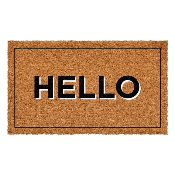 Calloway Mills 112112436 Hello With Border Doormat 24" x 36"