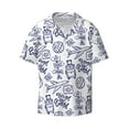thumbnail image 3 of Goofa World Travel2 Printed Men's Casual Short-sleeved Shirt,Lightweight Breathable Button-down,Summer Casual men's top,Versatile Fashion shirt-Small, 3 of 7