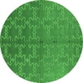 thumbnail image 1 of Ahgly Company Indoor Round Oriental Green Industrial Area Rugs, 4' Round, 1 of 1