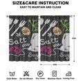 thumbnail image 2 of Kitchen Food Colorful Cooking Chef Curtains-blackout Curtains Bedroom Decor Living Room Darkening Grommet Window Drapes 2 Panels Set 41"x63", 2 of 2