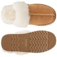 thumbnail image 6 of Parfeying Women's Sheepskin House Slippers Indoor Outdoor Shearling Shoes for Women, 6 of 8
