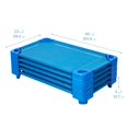 thumbnail image 4 of ECR4Kids Stackable Kiddie Cot, Toddler Size, Classroom Furniture, Blue, 6-Pack, 4 of 4
