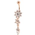 thumbnail image 3 of thinsony Stainless Steel Maple Leaf Dangle Navel Ring Belly Button Ring 5Pcs, 3 of 9