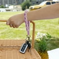thumbnail image 5 of 2 Pcs Boho Macrame Keychain Bracelet Handmade Wristlet Keychain Keyring Holder Wrist Lanyard, 5 of 5