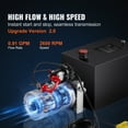 thumbnail image 4 of KFFKFF Hydraulic Pump, 4 Qt Power Unit, Single Acting for Dump Trailers, 0.91 GPM, 3200 PSI Max, 12V DC for Car Lifts, 4 of 9