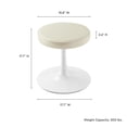thumbnail image 3 of Modway Lippa Vegan Leather Round Stool in Stone, 3 of 7