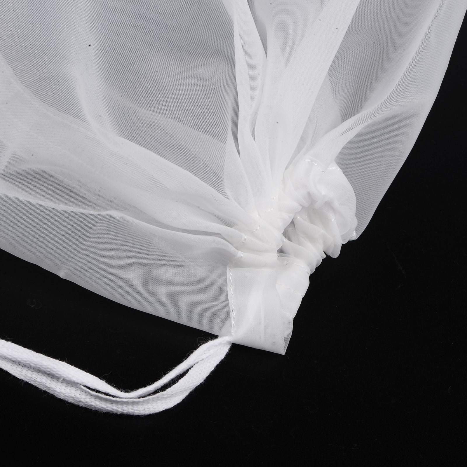 Unique Bargains Paint Filter Bag Nylon Strainer with Drawstring White 160Mesh