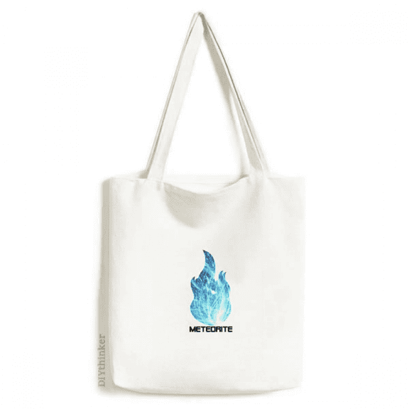 Cosc Space Blue Flame Meteor Tote Canvas Bag Shopping Satchel Casual Handbag
