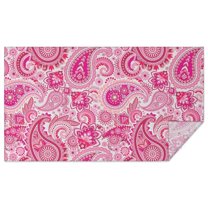 Pink Paisley and Floral Pattern Rectangle Tablecloth 60"x102",Waterproof Polyester Rectangle Table Cloth, Wipeable Spillproof Polyester Tablecloth for Dining, Camping, Indoor and Outdoor