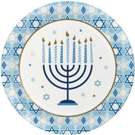 PTYC 345758 9 in. Hanukkah Celebration Dinner Paper Plate