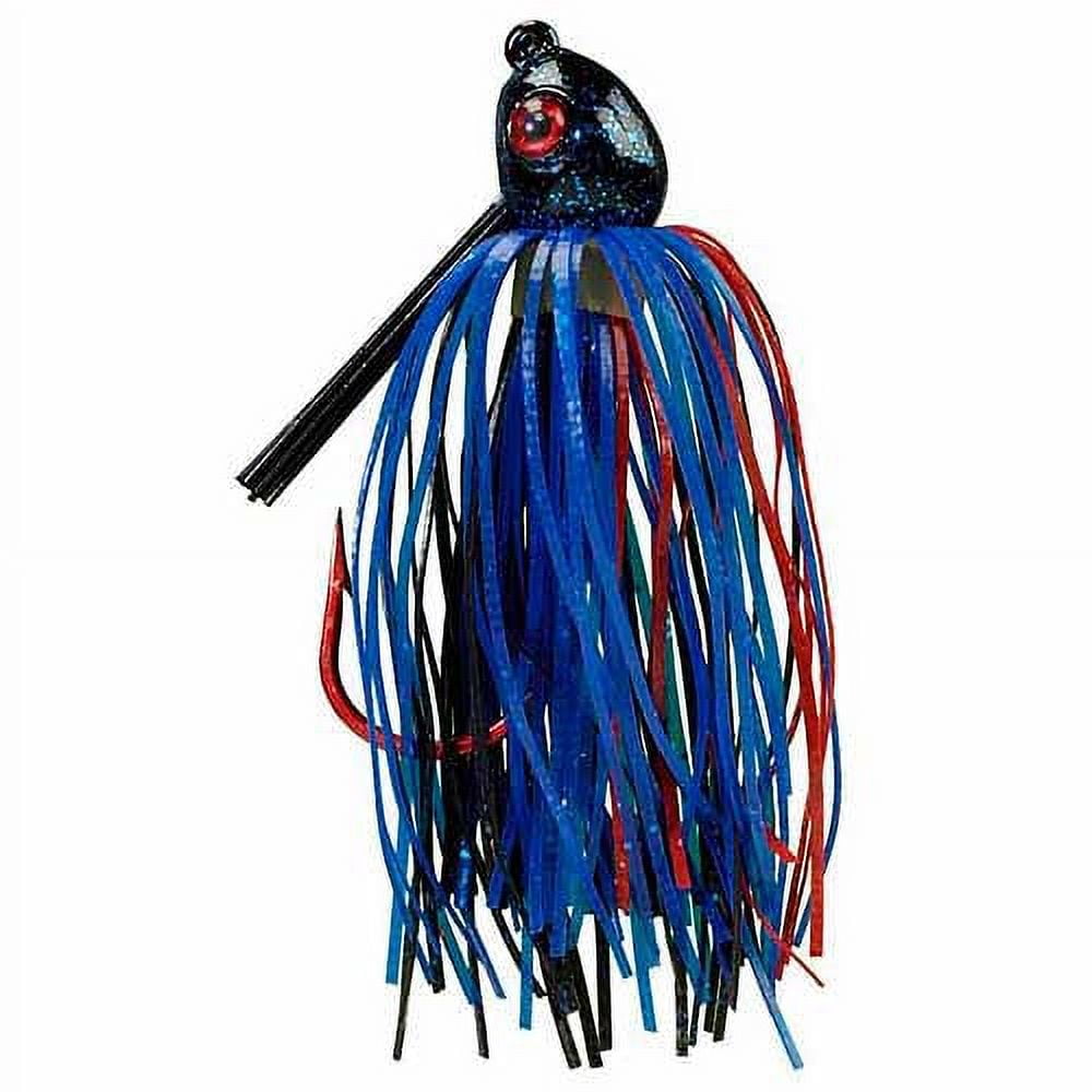 (3 pack) Strike King Bleeding Bitsy Bug Jig 1/4oz Bleeding Black Blue Bass Jig
