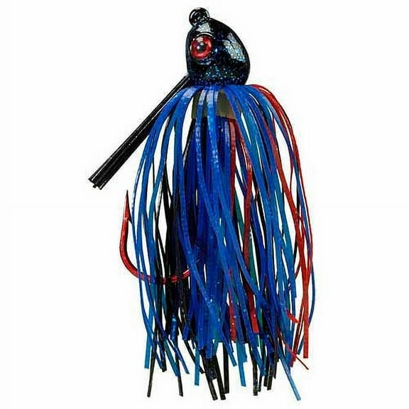 Strike King Bleeding Bitsy Bug Jig 1/4oz Bleeding Black Blue Bass Jig