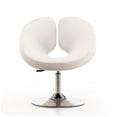 thumbnail image 2 of Perch White and Polished Chrome Faux Leather Adjustable Chair, 2 of 4