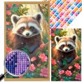 thumbnail image 1 of ZQA1752-AB Diamante AB parcial Diamante Serie Panda rojo Diamante cuadrado resina 40 * 70 CM Tamaño del lienzo 45 * 75 cm, 1 of 9