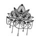 thumbnail image 3 of Arte de Pared Metálico Loto Decoración Hierro Ornamento Colgante Artesanal Moderno Llamativo Adecuado para Salón Oficina Hotel Café Pasillo Entrada, 3 of 9